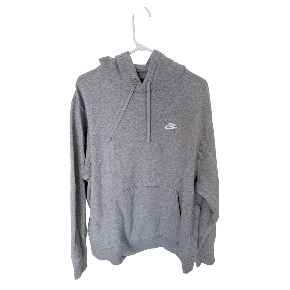 Nike Sportswear Club Fleece Pullover Hoodie Gray XL BV2654-063